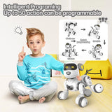 Interactive Programmable Robot Dog with Remote Control, Touch Response and Stunt Features