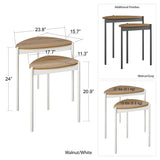Novogratz Tallulah Nesting Table Set in Walnut and White