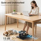 Under-Desk Electric Elliptical Leg Exerciser for Home and Office, Quiet Seated Pedal Machine with 12 Adjustable Speeds, Remote and Footstraps