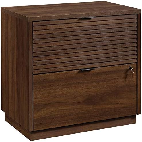 Sauder Englewood Wooden Lateral File Cabinet with 2 Drawers in Spiced Mahogany
