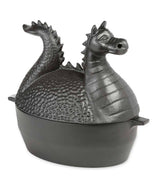 Black Cast-Iron Dragon Steamer for Woodstoves