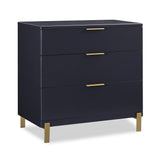 Delta Children Hendrix 3-Drawer Dresser in Bianca White with Bronze Hardware