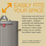 Rheem Performance Electric Tank Water Heater, 40 gal. Medium Size with 6-Year Warranty and 4500/4500-Watt Elements