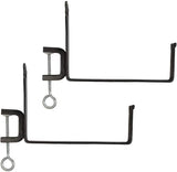 ACHLA DESIGNS 35.5-Inch Copper-Plated Window Box Planter with Black Railing Clamp Brackets