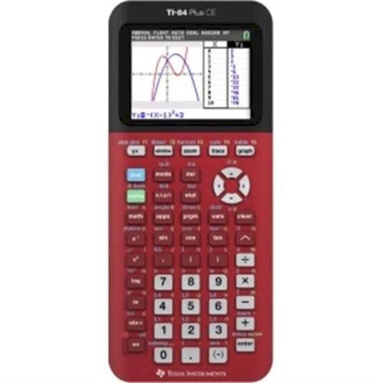 Texas Instruments TI-84 Plus CE Graphing Calculator in Radical Red