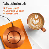 Ember Temperature Control Smart Mug 2, 14 Oz App-Controlled Heated Coffee Cup with Improved Design & 80-Minute Battery Life, White