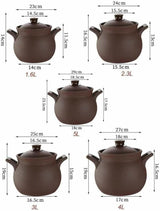 Ceramic Casserole Cooking Pot Crafted from Clay Stoneware, Japanese Stew and Oven Bakeware for Cazuelas de Barro