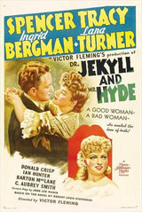 Dr. Jekyll and Mr. Hyde Movie Poster, 27 x 40 in (69 x 102 cm), Featuring Spencer Tracy, Ingrid Bergman, Lana Turner and Cast