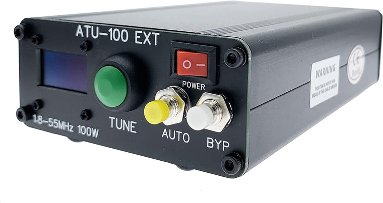 Malahit ATU-100 EXT Antenna Tuner by N7DDC for 1.8-50MHz, 7×7 0.96-Inch OLED, 3.2 Firmware, Assembled Housing with USB Cable; No Battery