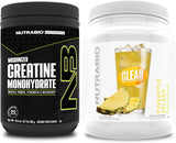NutraBio Supplement Bundle with 300g Unflavored Creatine Monohydrate and Pineapple Splash Clear Whey Protein Isolate