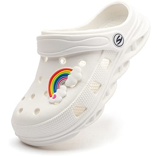 WOUEOI Childrens Cartoon Clog Sandals, Slip-On Garden Shoes for Boys and Girls, Lightweight Beach Slides