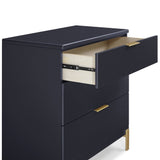 Delta Children Hendrix 3-Drawer Dresser in Bianca White with Bronze Hardware