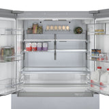 Bosch 800 Series Counter-Depth Smart Refrigerator, 20.5 Cu. Ft. with 4-Door French Door Configuration, Stainless Steel