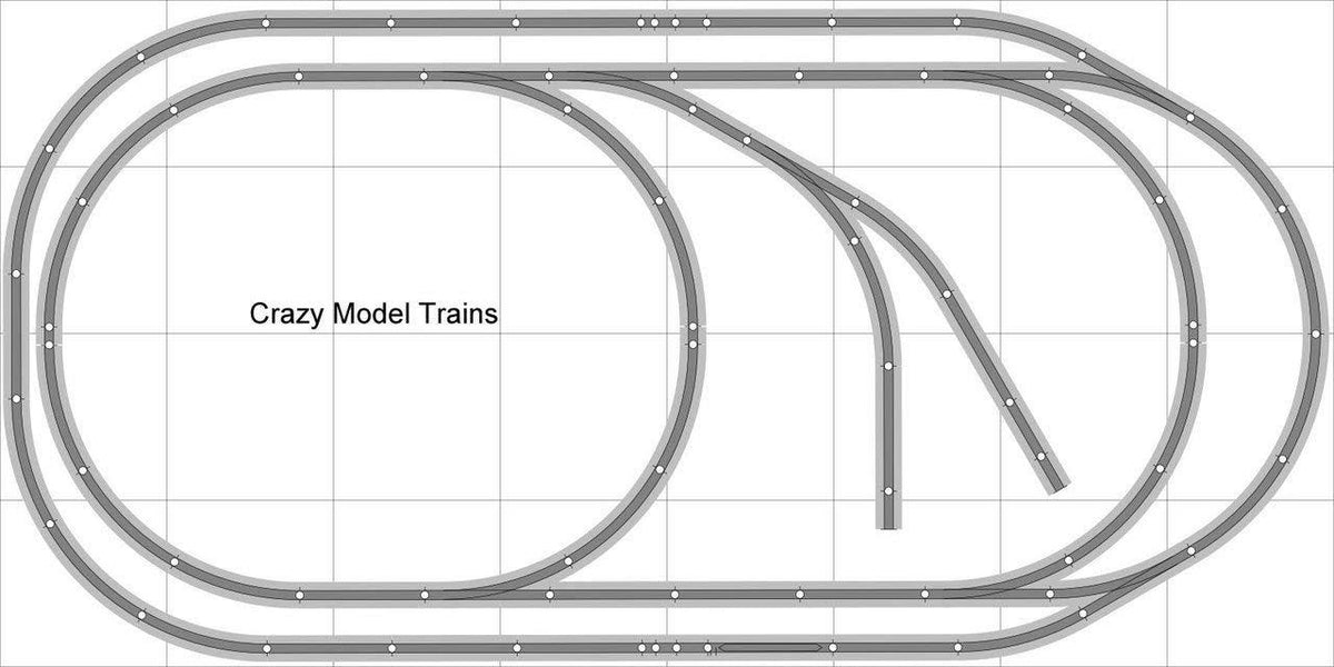 Bachmann HO Train Set with EZ Track in Nickel Silver, 4 x 8 Layout #005