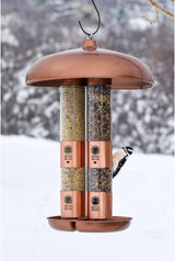 Perky-Pet 7103-2 Triple Tube Bird Feeder in Copper Finish