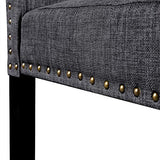 Set of 6 Yaheetech Upholstered Parsons Dining Chairs with Padded Fabric Seats, Nailhead Trim and Wood Legs, Khaki (3 Packages)