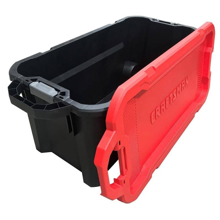 Craftsman 50-Gallon, 200-Quart Storage Tote with Latching Lid, Black, CMXXPBP50GTW