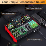 Podcast Microphone and Audio Mixer Bundle with 3.5mm Condenser Mic, Live Sound Card, Voice Changer and Denoise, Equipment for PC and Phone Streaming, Singing and Gaming