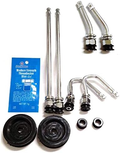 Dually Valve DL1SP13FR225 Chrome Kit for Sprinter 2013-Present, Fits 16-Inch Steel Wheels with 1.5-Inch Round Holes, Class B or C Front Reverse-Mount Valve Stems with 2.25-Inch Slight Bend