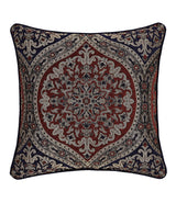 Red Taormina Decorative Throw Pillow by J Queen New York, 20-Inch Square