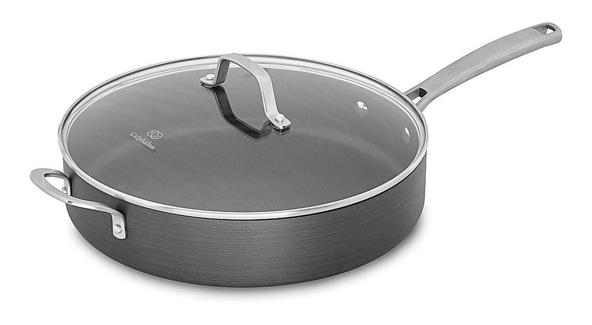 Calphalon Classic 5-Quart Nonstick Sauté Pan with Cover, Grey