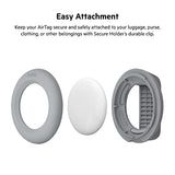Belkin AirTag Secure Holder with Key Ring, Featuring a Scratch-Resistant Open-Face Case and Raised Edges for Protective Keychain Carry