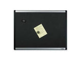 Lorell 48 × 36-Inch Black Mesh Bulletin Board with Fabric Cover