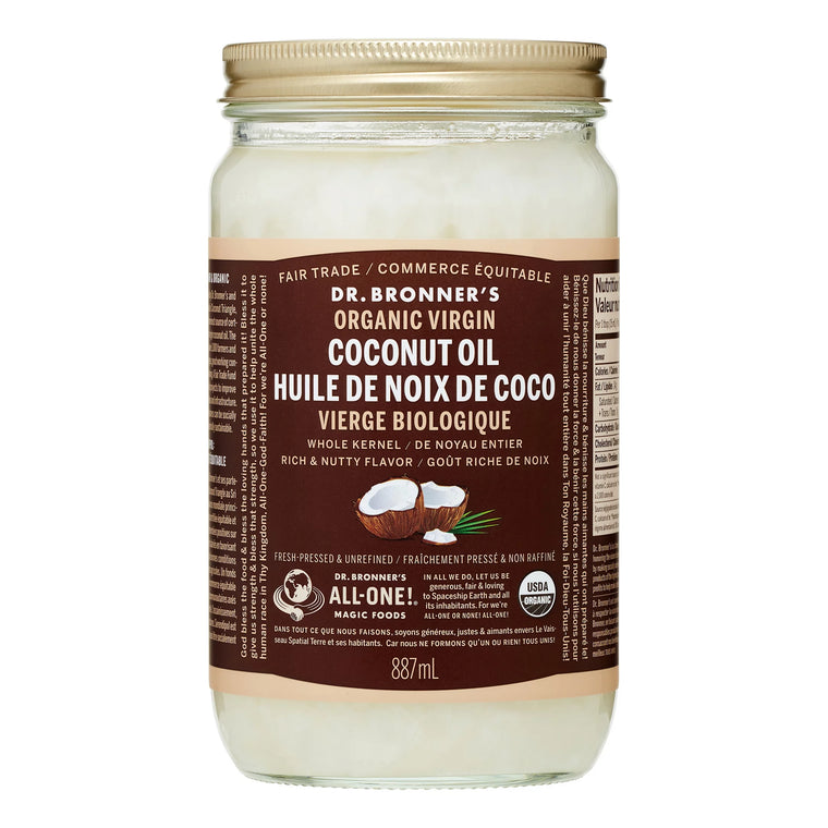 Dr. Bronners Regenerative Organic Whole Kernel Coconut Oil, 30oz