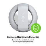 Belkin AirTag Secure Holder with Key Ring, Featuring a Scratch-Resistant Open-Face Case and Raised Edges for Protective Keychain Carry