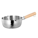 CUTICATE 18cm Japanese Saucepan with Long Handle, Universal Stovetop Cooking Pot for Noodles, Pasta, Hiking, Indoor, or Outdoor Camping