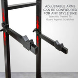 RaxGo Freestanding Bike Storage Rack for 2 Bicycles, Adjustable Hooks for Indoor Garage Use