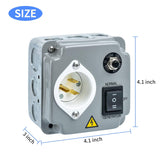 Briidea 15 Amp 120V Manual Generator Transfer Switch for Outdoor Generators
