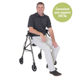 Able Life Space Saver Rollator in Cobalt Blue, Each