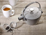 Staub 1-Quart Round Cast Iron Tea Kettle, Basil Green, Made in France