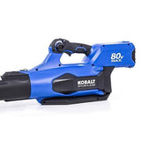 Kobalt 80-Volt MAX Brushless Cordless Leaf Blower with 630 CFM Airflow, Bare Tool Only; Battery and Charger Not Included