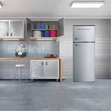 Frigidaire efr751 Retro Refrigerator with 7.5 Cu. Ft. Capacity, Platinum Design