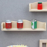 Miniature Wooden Dollhouse Wall Shelf, 1:12 Scale Storage Rack for Room Furniture and Model Accessories