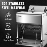 VEVOR Commercial Electric Bread Slicer with 12mm Cutting Thickness, 31PCS Bakery Machine, 110V Toast Cutter for Bread Sheets