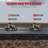 2-Pack V5.2 Motorcycle Bluetooth Headsets with Music Sharing, 2-Way Helmet Communication, IP67 Waterproofing and Hi-FI Speakers for ATV, Snowmobile and Skiing