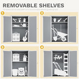 DWVO 5 x 3ft Gray Resin Outdoor Storage Shed with Floor, Window, Waterproof Construction, and Lockable Door for Garden, Yard, or Patio