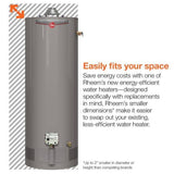 Rheem Performance Electric Tank Water Heater, 40 gal. Medium Size with 6-Year Warranty and 4500/4500-Watt Elements