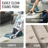 Hoover SmartWash+ Automatic Carpet and Upholstery Cleaner, Deep-Cleaning Shampooer with Carpet Deodorizer and Pet Stain Remover, FH52000, Turquoise