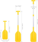 2-Piece Telescopic Boat Paddle Set with Plastic Blades and Aluminum Alloy Shafts, Adjustable Oars for Kayaking, Rafting and Canoeing