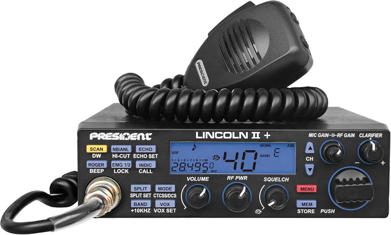President Lincoln II Plus Ham Radio with 10-Meter and 12-Meter Band Support