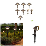 Hampton Bay 8-Pack Bronze Low-Voltage LED Landscape Path Lights for Outdoor Use
