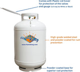 Flame King 420LB ASME Vertical Propane Tank in White