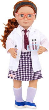 Our Generation Sia 18 Deluxe Posable Twin Science Fashion Doll by Battat, with Book and Accessories, Ages 3 Years and Up