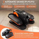 Morelax Under-Desk Elliptical Machine with 12 Adjustable Speeds, Quiet Portable Electric Seated Pedal Exerciser for Seniors