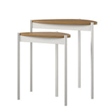 Novogratz Tallulah Nesting Table Set in Walnut and White