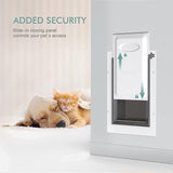 Large Baboni Dog and Cat Door for Walls, Steel Frame with Telescoping Tunnel, Aluminum Lock and Double Flap for Pets Up to 100 Lb